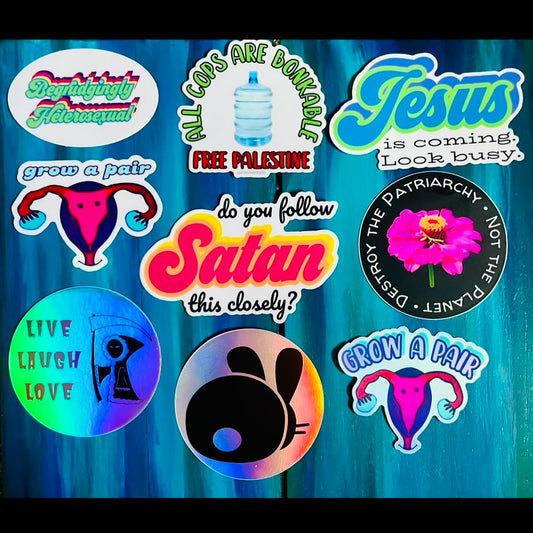 Complete Collection of 9 Premium Vinyl Stickers