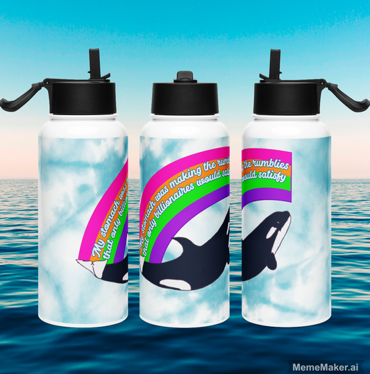 Oracas With Hats • 32oz Stainless Steel Water Bottle With A Straw Lid