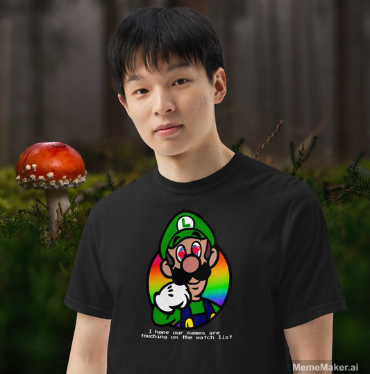 I Hope Our Names Are Touching On The Watch List • Unisex Garment-Dyed Heavyweight T-Shirt