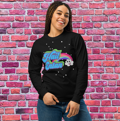 Hail Satan • Garment-Dyed Heavyweight Long-Sleeve Shirt