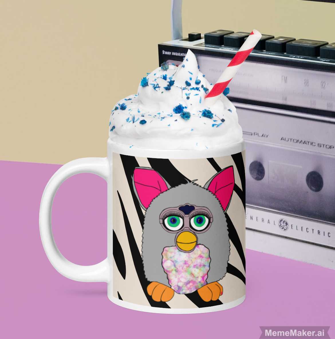 90s Kid Nostalgia • White Glossy Mug