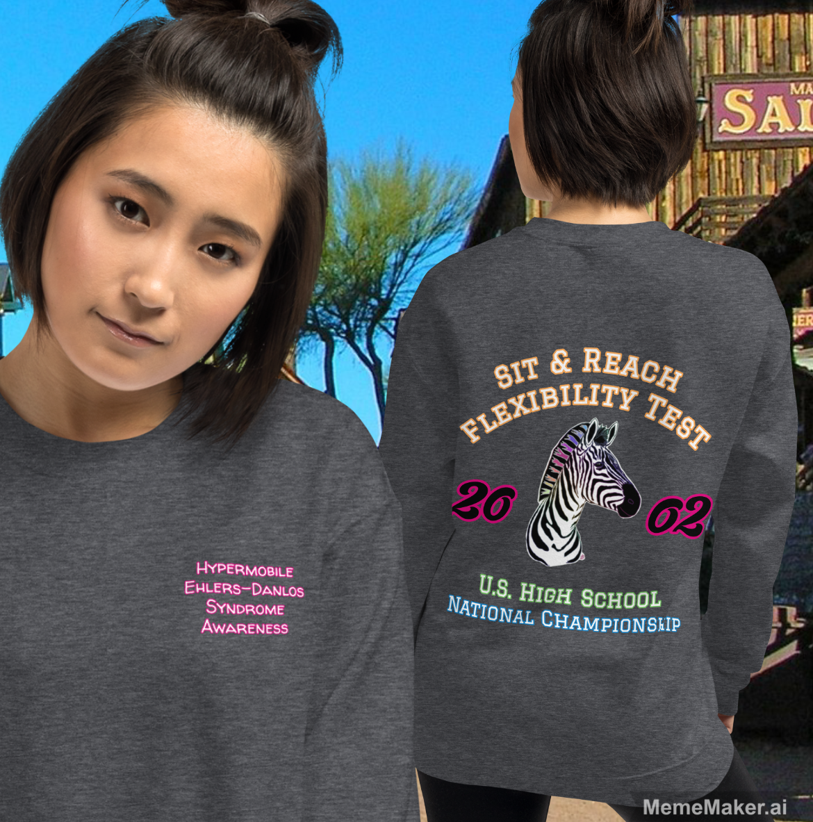 Flexibility Test Champion • Unisex Sweatshirt • hEDS Awareness