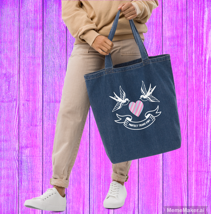 Protect Trans Kids • Organic Denim Tote Bag