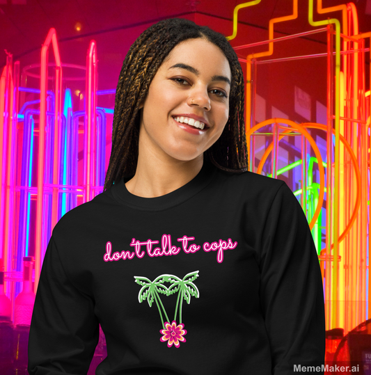 Don’t Talk to Cops • Garment-Dyed Heavyweight Long-Sleeve Shirt