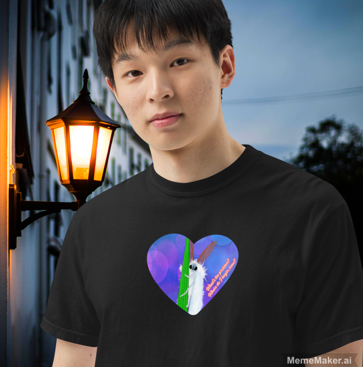 What Seems to be the Problem, Moth • Unisex Garment-Dyed Heavyweight T-Shirt