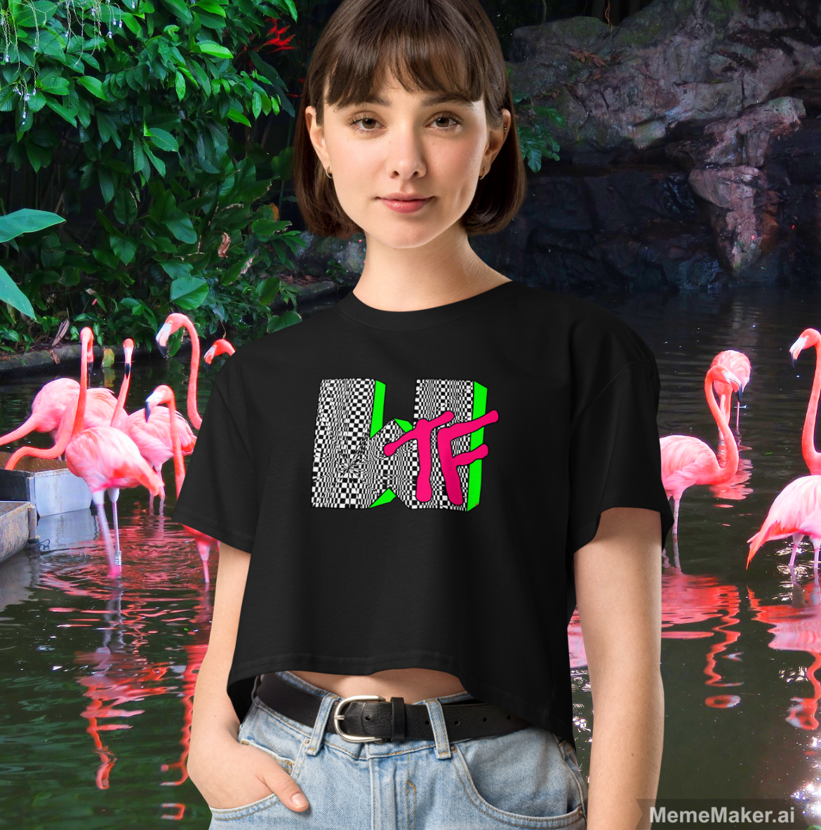 WTF Checkerboard II • Women’s Crop Top