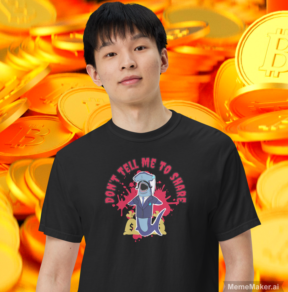 Don’t Tell Me To Share • Unisex Garment-Dyed Heavyweight T-Shirt