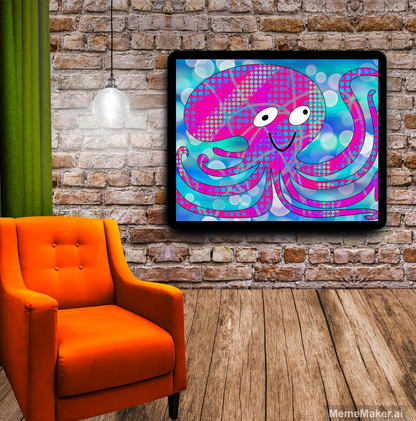 Silly Octopus • Enhanced Matte Paper Poster • Digital Art Print