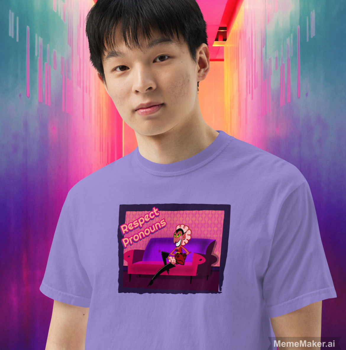 Respect Pronouns • Unisex Garment-Dyed Heavyweight T-Shirt