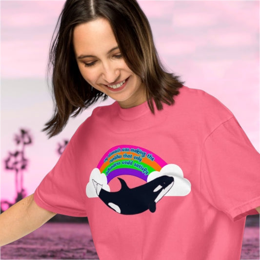 Orcas With Hats • Unisex Garment-Dyed Heavyweight T-Shirt