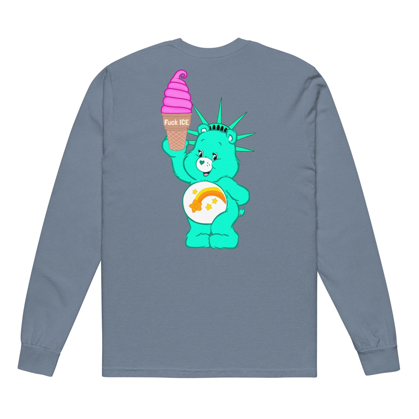 The US Is Not A Serious Country • Garment-Dyed Heavyweight Long-Sleeve Shirt