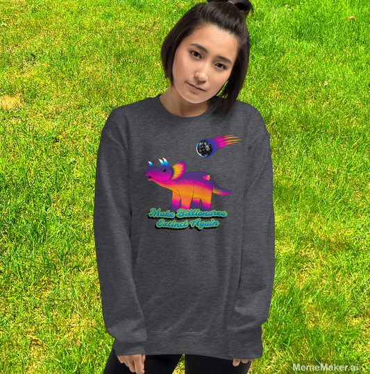 Make Billionares Extict Again • Unisex Sweatshirt • Triceratops
