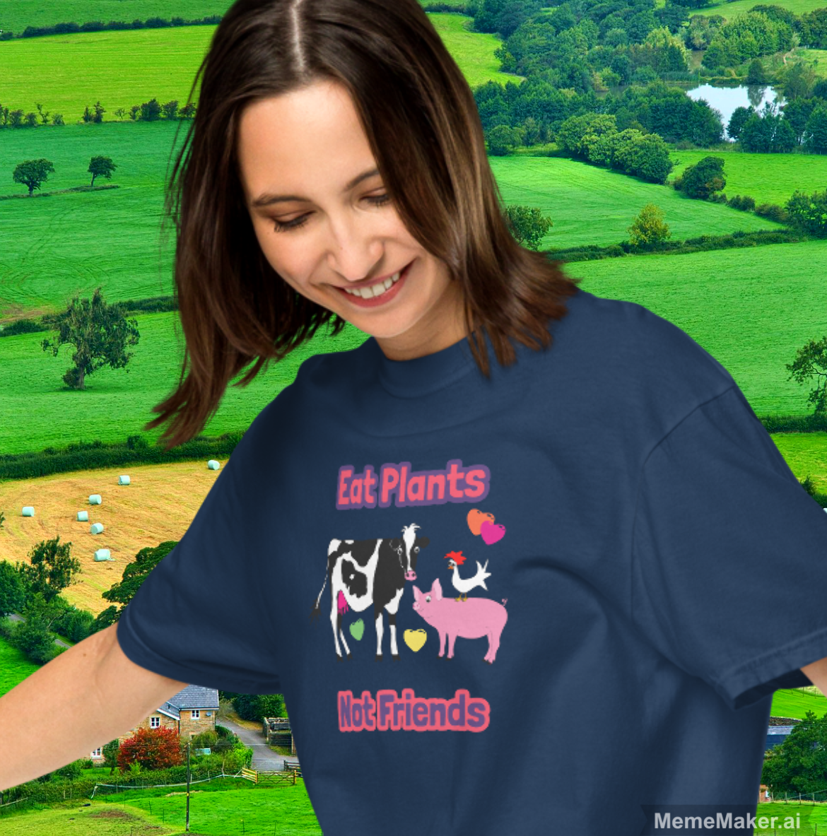 Eat Plants Not Friends • Unisex Garment-Dyed Heavyweight T-Shirt