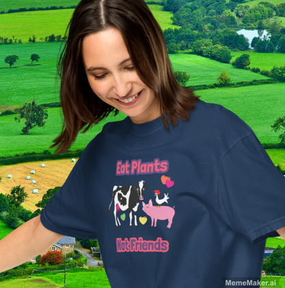 Eat Plants Not Friends • Unisex Garment-Dyed Heavyweight T-Shirt