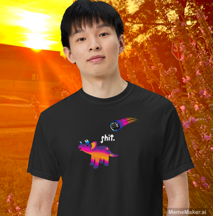 Shit • Doomed Triceratops • Unisex Garment -Dyed Heavyweight T-Shirt