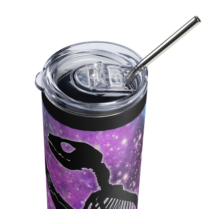 Glowy Opossum in Space • Stainless Steel Tumbler
