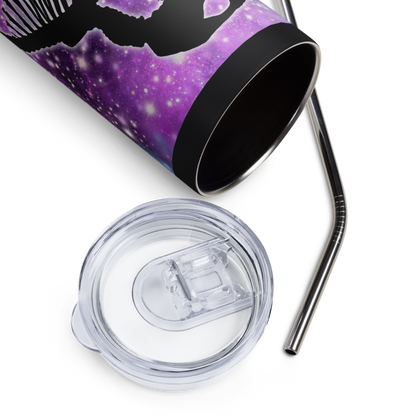 Glowy Opossum in Space • Stainless Steel Tumbler