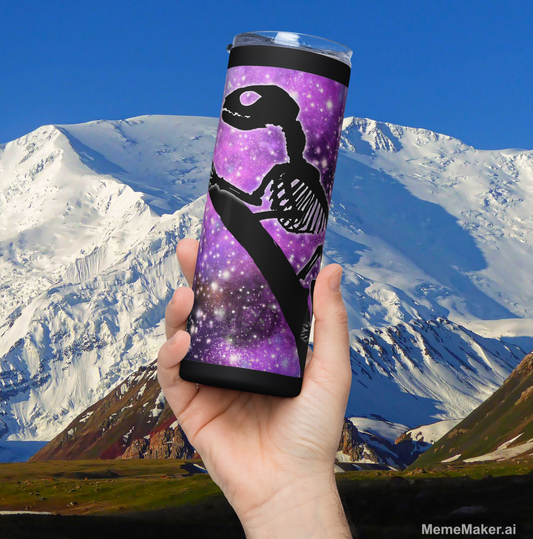 Glowy Opossum in Space • Stainless Steel Tumbler