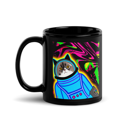Cosmic Catnip • Black Glossy Mug