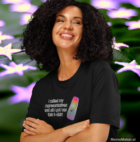 Call Your Representatives • Unisex Organic Ribbed Neck T-Shirt