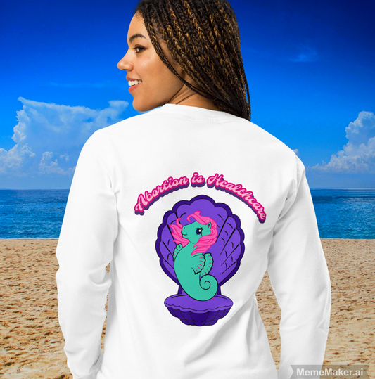 Abortion is Healthcare • Garment-Dyed Heavyweight Long-Sleeve Shirt