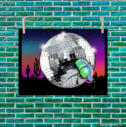 Dung Beetle Rave • Enhanced Matte Paper Poster • Digital Art Print