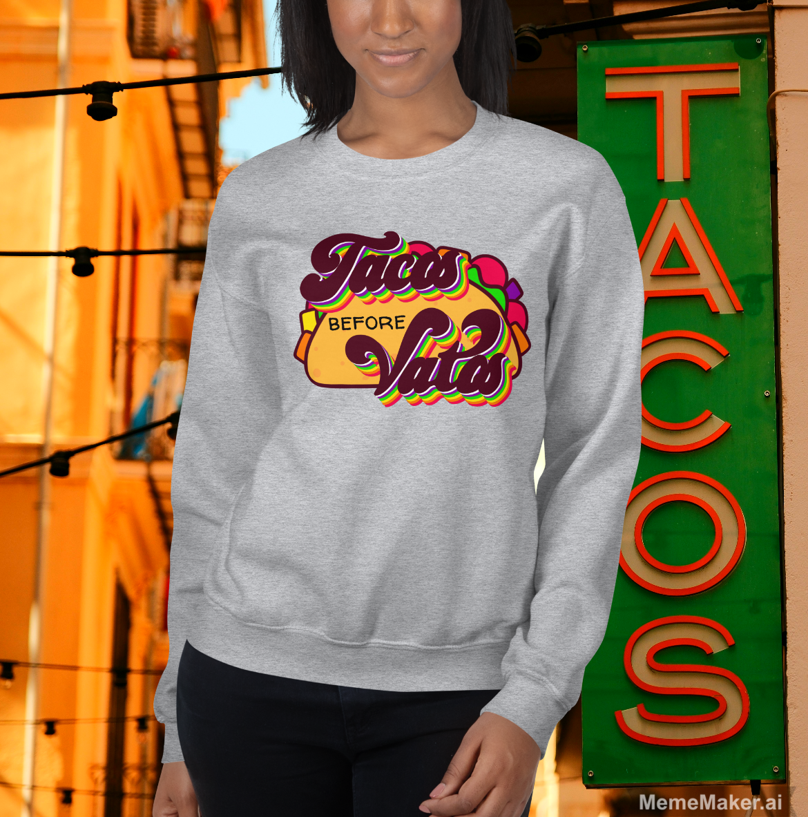 Tacos Before Vatos • Unisex Sweatshirt • Gildan 18000