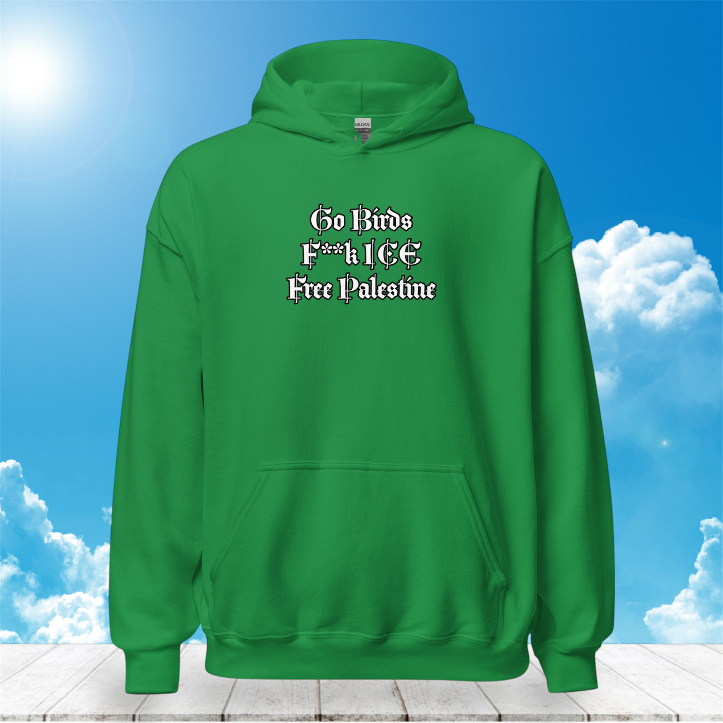 PG-13 Rated Go Birds F**k ICE Free Palestine • Unisex Hoodie