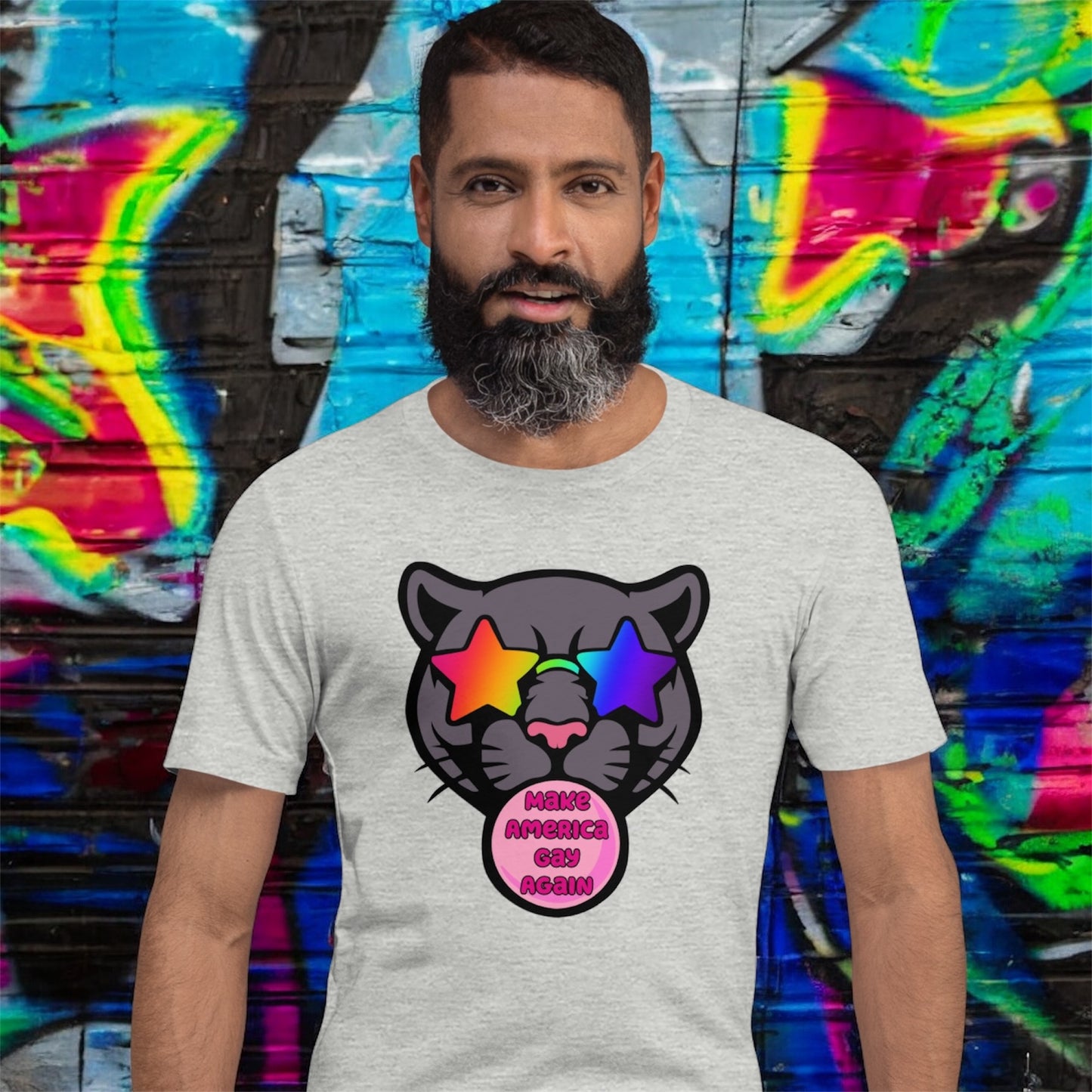 Make America Gay Again • Big Cat Edition • Unisex T-Shirt