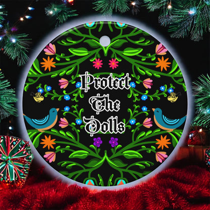Protect the Dolls • Double-Sided Ceramic Ornament