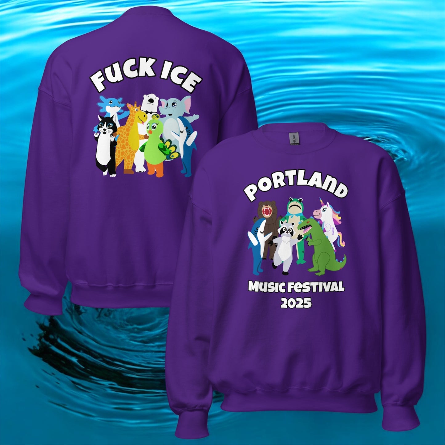 Portland Inflatables Against ICE • It’s a Warzone • Unisex Sweatshirt
