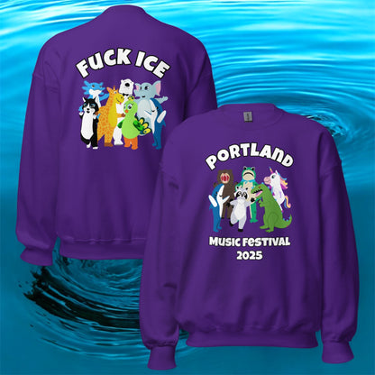 Portland Inflatables Against ICE • It’s a Warzone • Unisex Sweatshirt