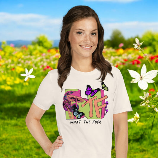 WTF • Mushrooms and Butterflies • Short-Sleeve Unisex T-Shirt