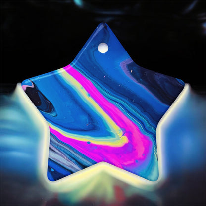 Unnamed Abstract Art • Double-Sided Ceramic Ornament