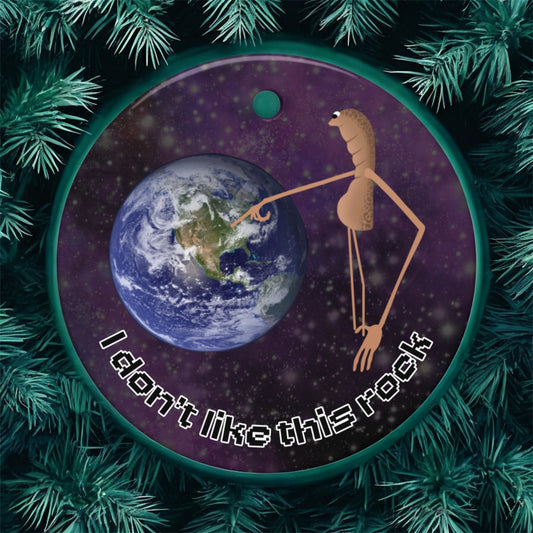 I Don’t Like This Rock • Double-Sided Ceramic Ornament
