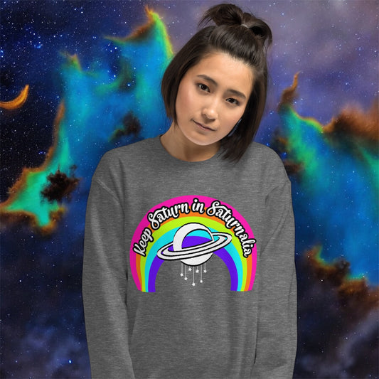 Keep Saturn in Saturnalia • Unisex Sweatshirt • Gildan 18000