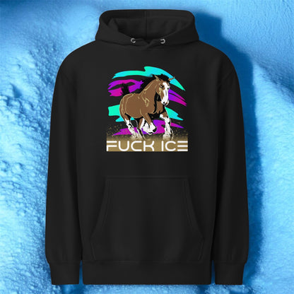 Horses Hate ICE • Unisex Premium Mid-Weight Hoodie • Lane Seven
