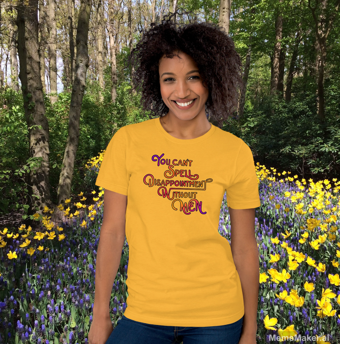 You Can’t Spell Disappointment Without Men • Unisex T-Shirt • Bella + Canvas 3001